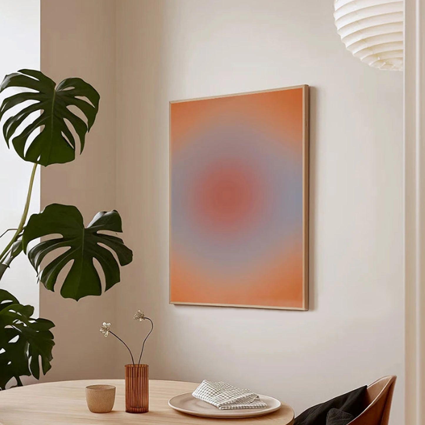 Halo Gradient Kunst (Orange Grå)