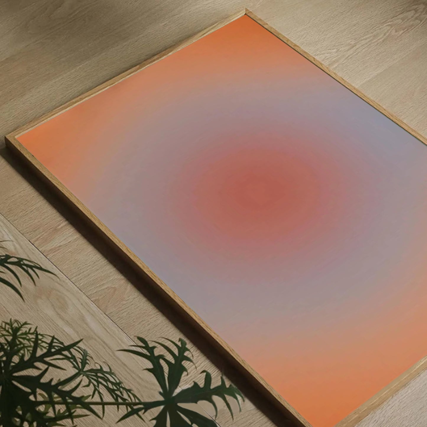 Halo Gradient Kunst (Orange Grå)