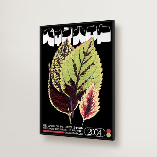 Japanese Vintage Coleus Leaves Poster