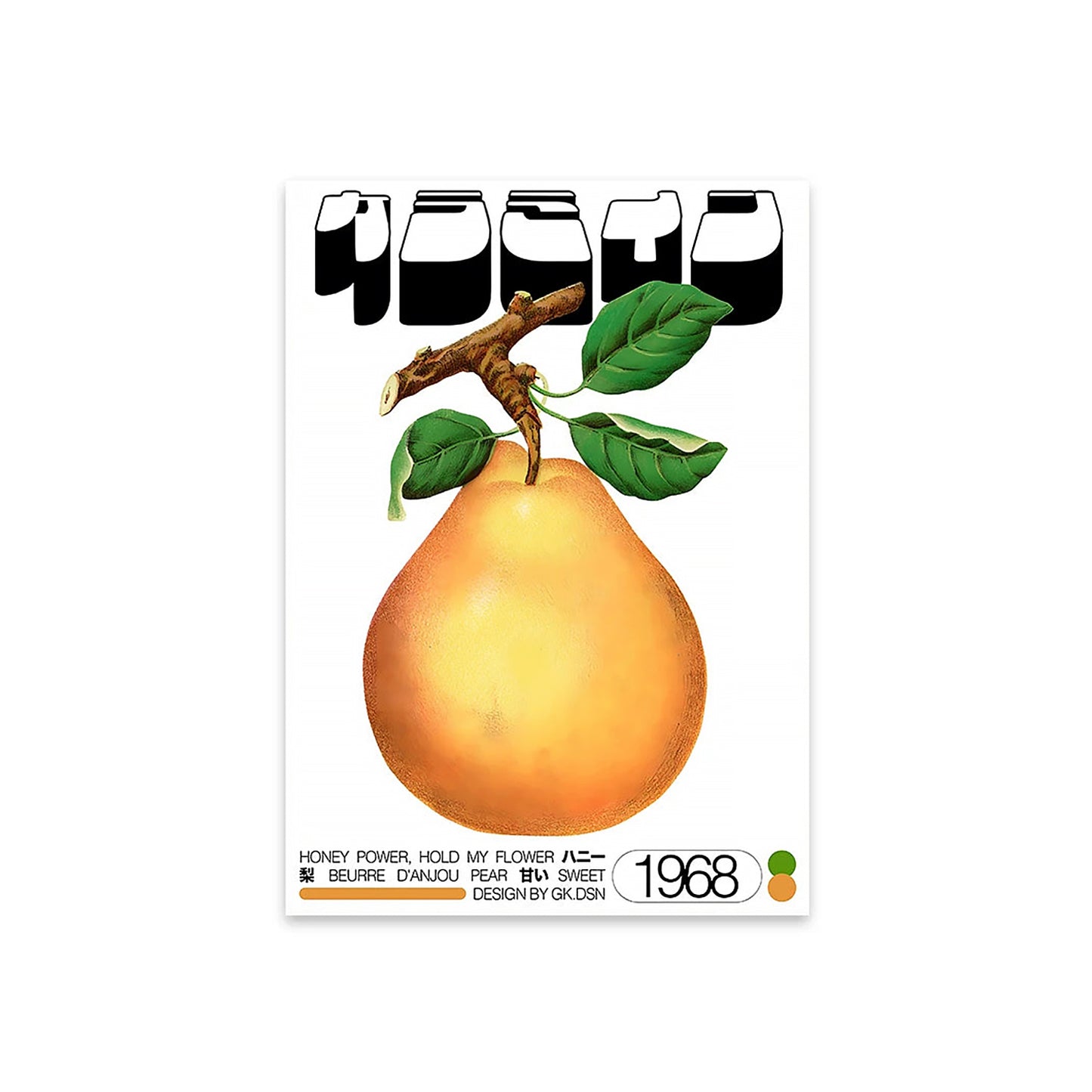 Japanese Vintage D'Anjou Pear Poster