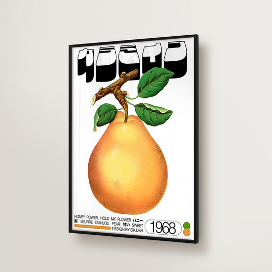 Japanese Vintage D'Anjou Pear Poster