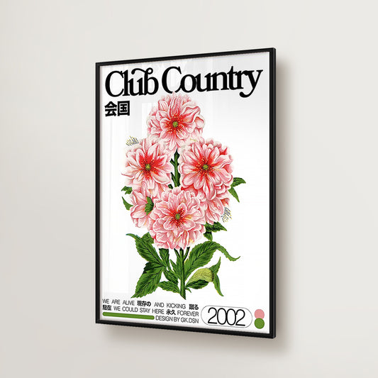 Japanese Vintage Dahilas Flower Poster