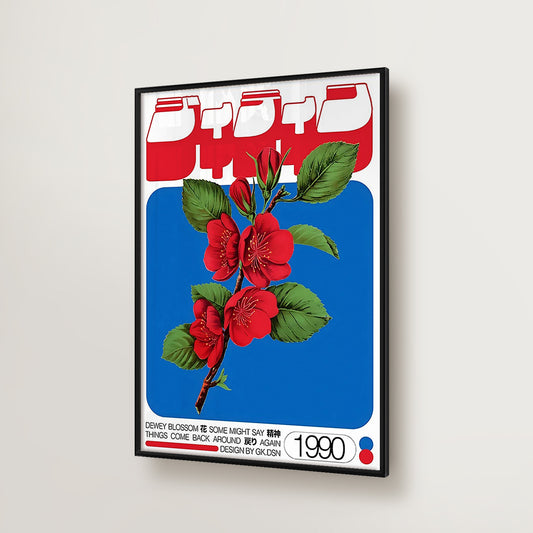Japanese Vintage Dewey Blossom Poster