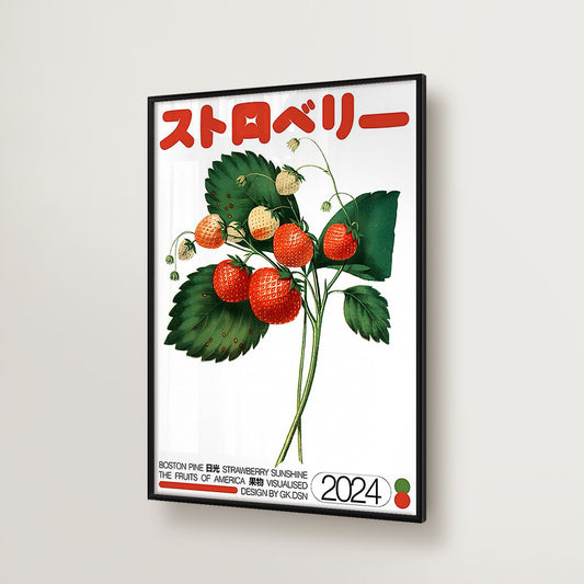 Japanese Vintage Strawberry Poster