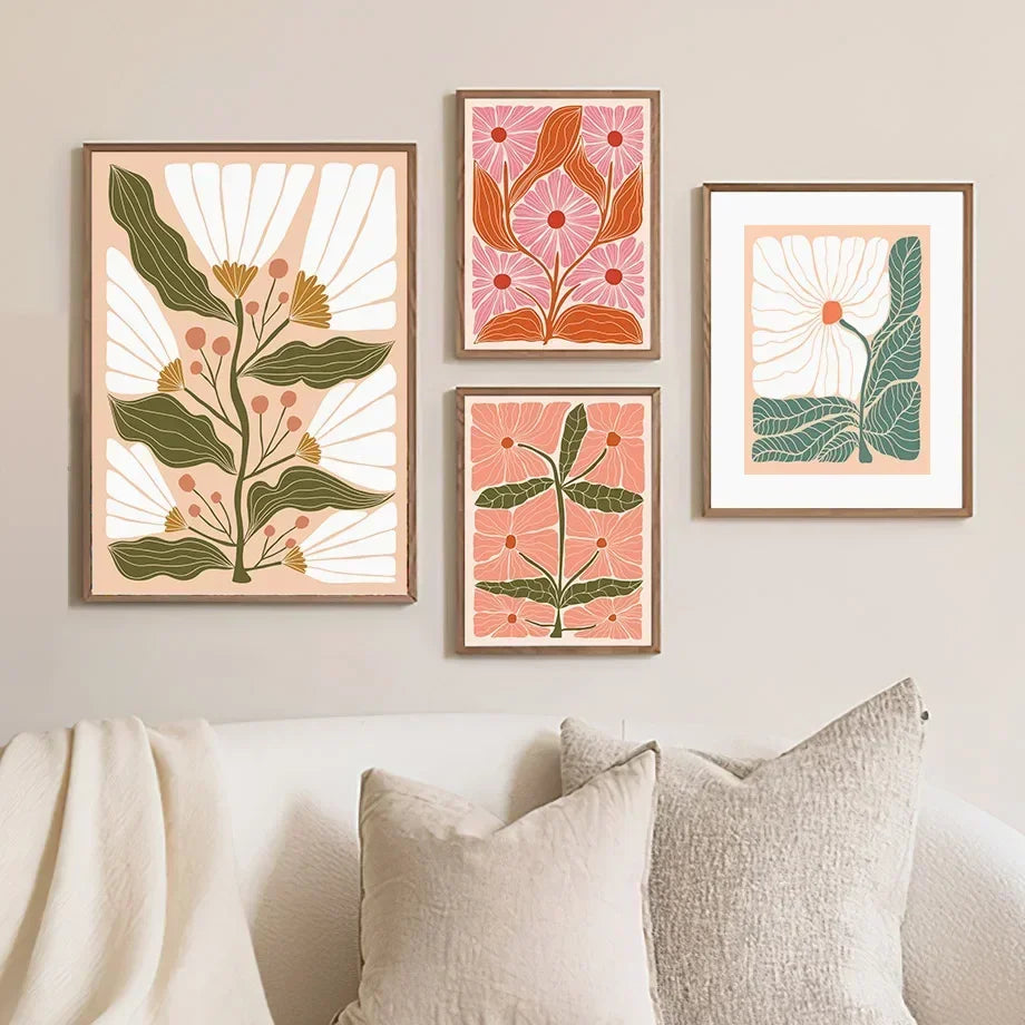 Scandinavian Abstract Flower Series 4