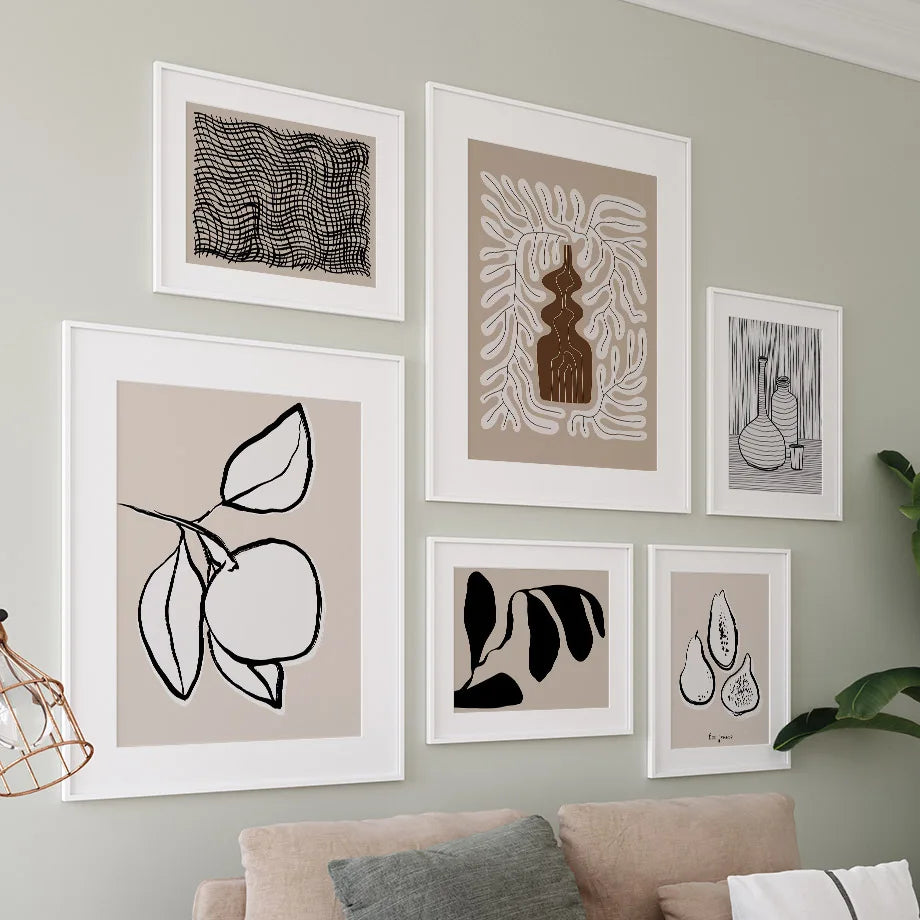 Abstract Vases Line Art