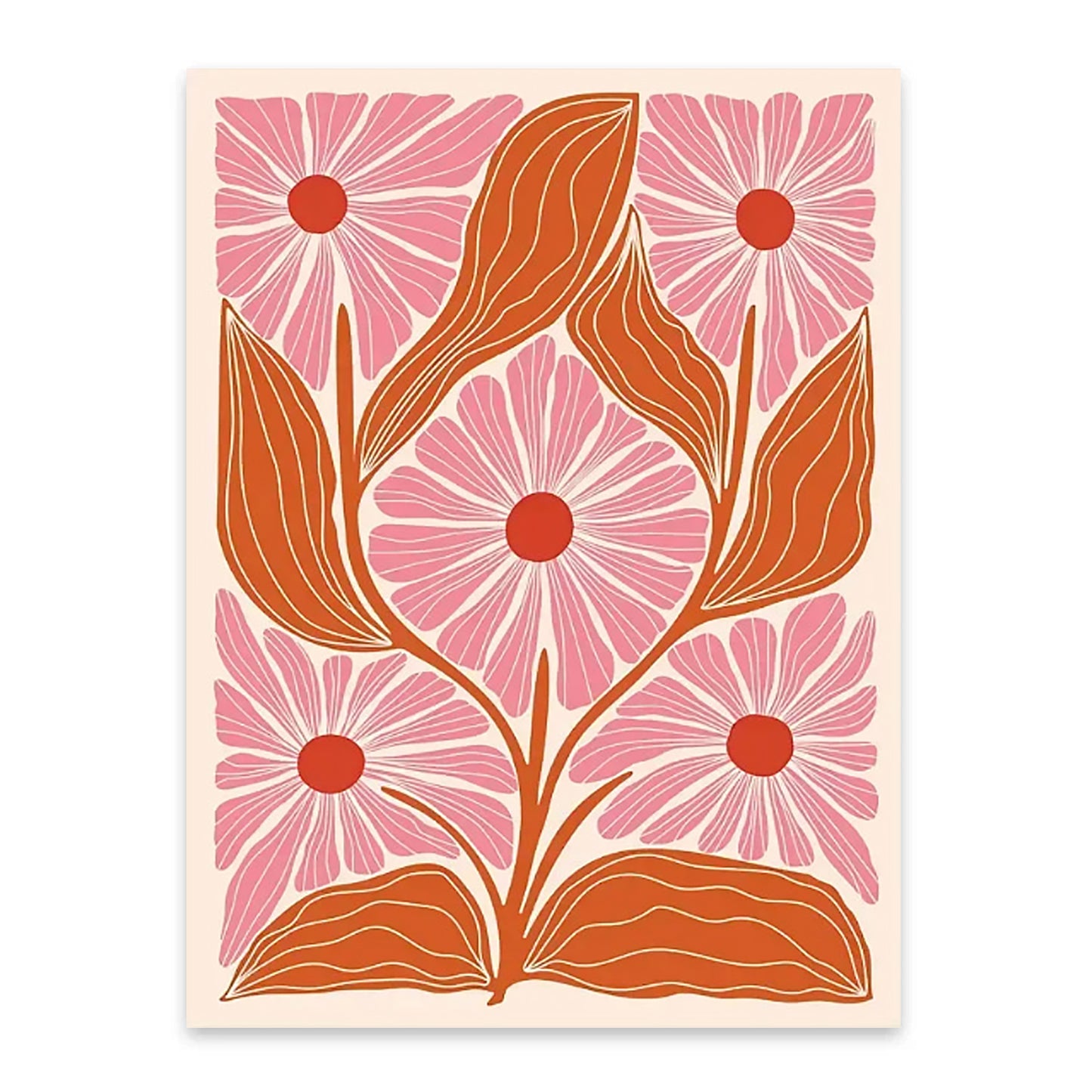 Scandinavian Abstract Flower Series 4