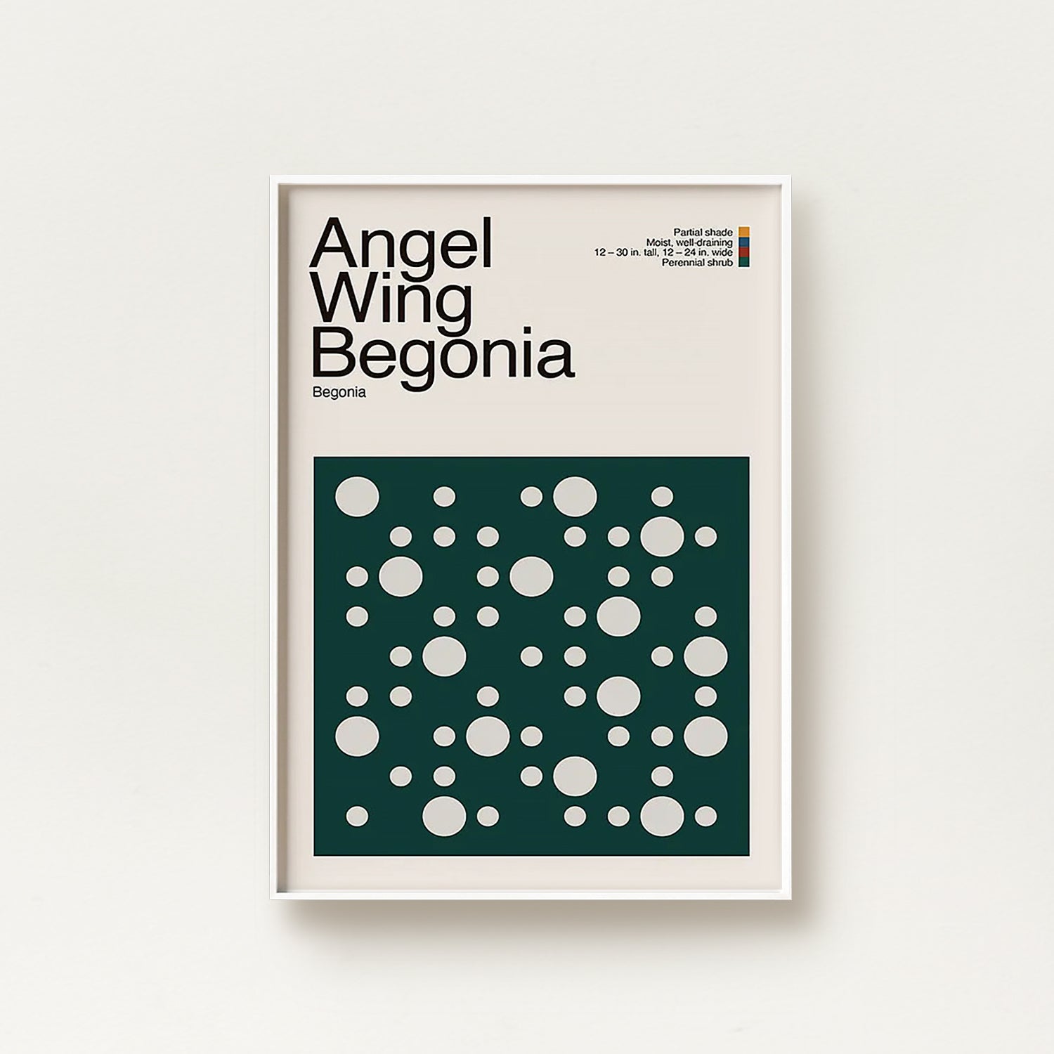 Abstract Angel Wing Begonia Plant Graphic Art