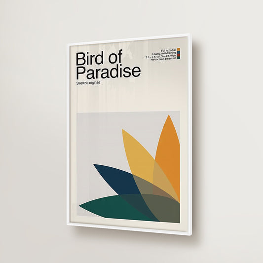 Abstract Bird of Paradise Plant Graphic Art