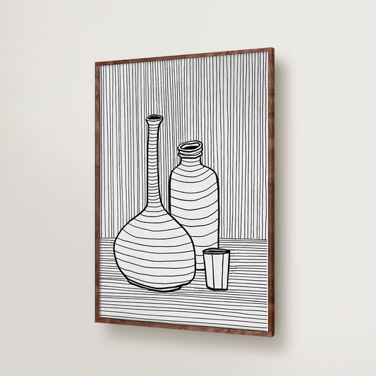 Abstract Vases Line Art