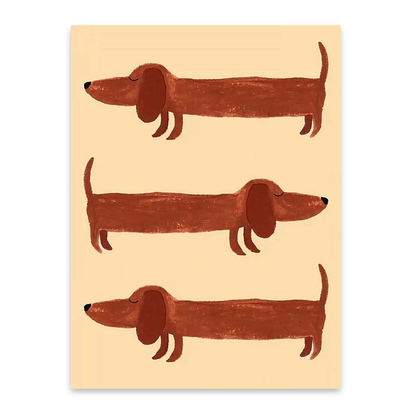 Dachshund Crayon Art