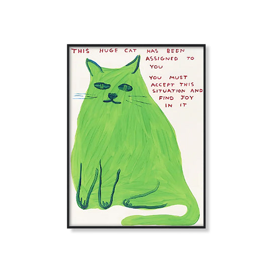 Gato verde abrazo