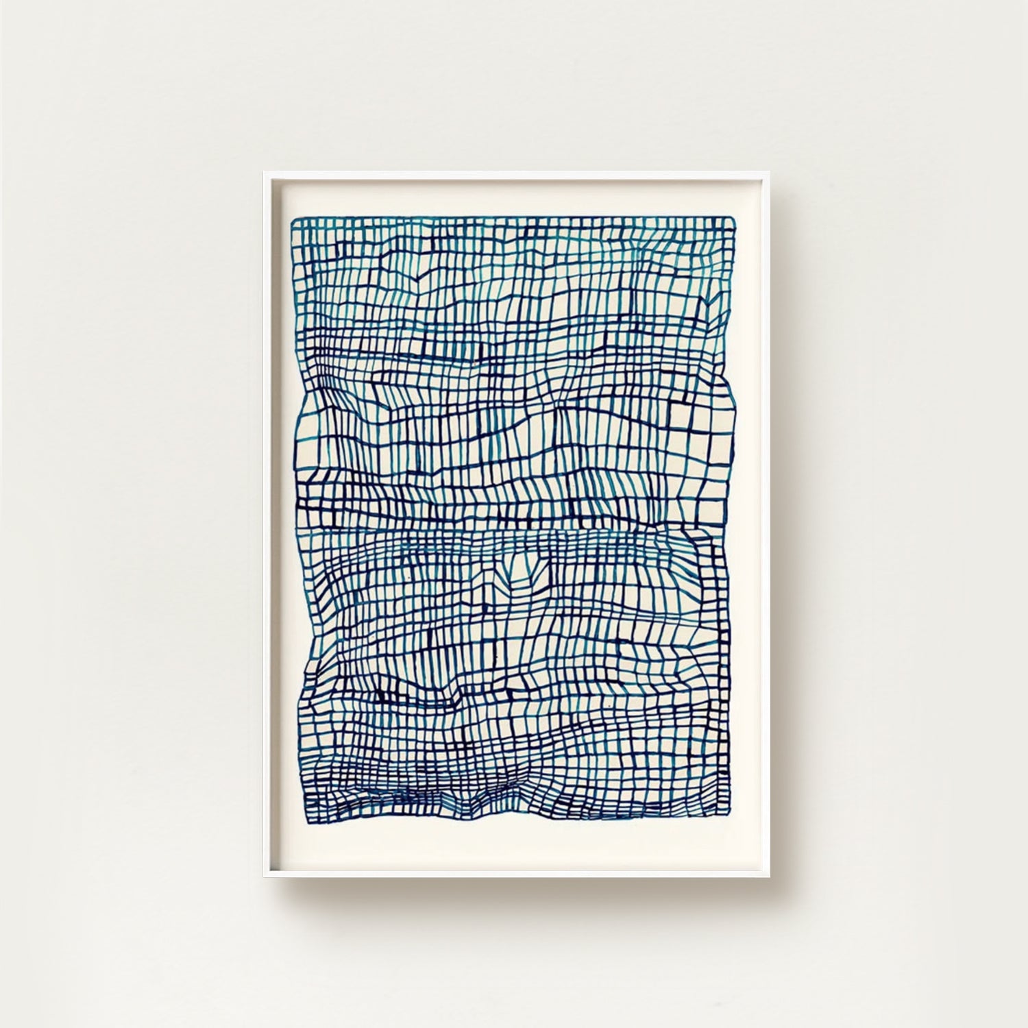 Japanese Blue Woven Distortion