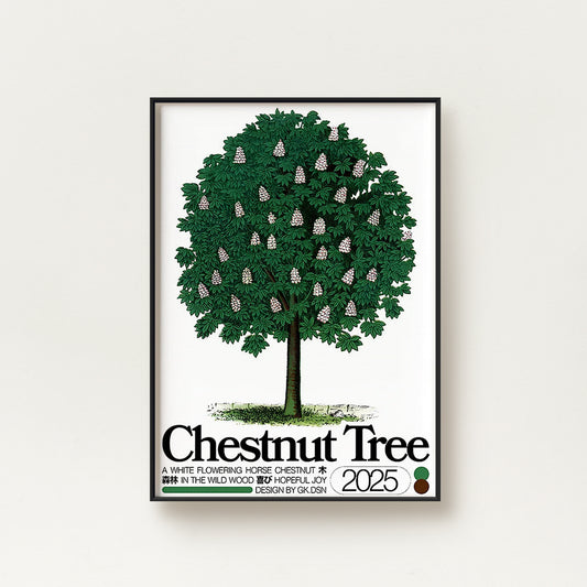 Japanese Vintage Chestnut Tree Poster
