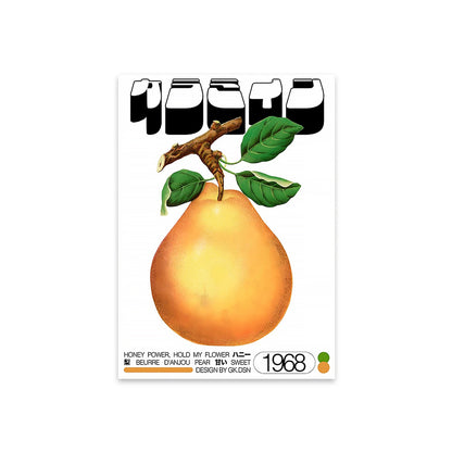Japanese Vintage D'Anjou Pear Poster