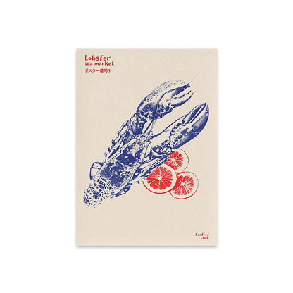 Lobster Retro Japanese Screen Art