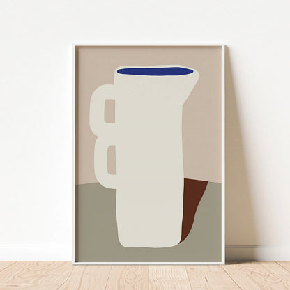 Nordic Blue Jar Art