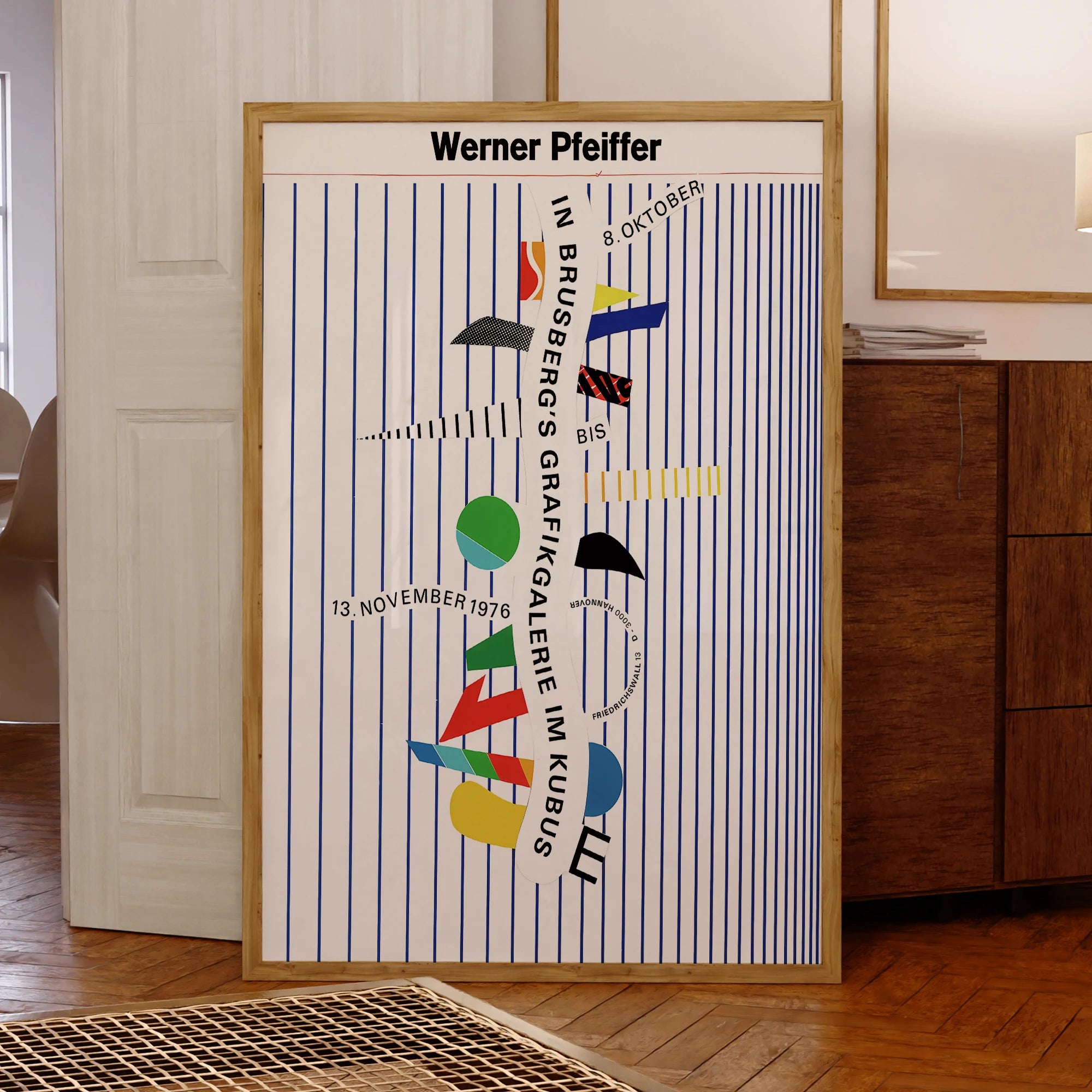 Arte mural abstracto de rayas de Werner Pfeiffer-thumbmail-3