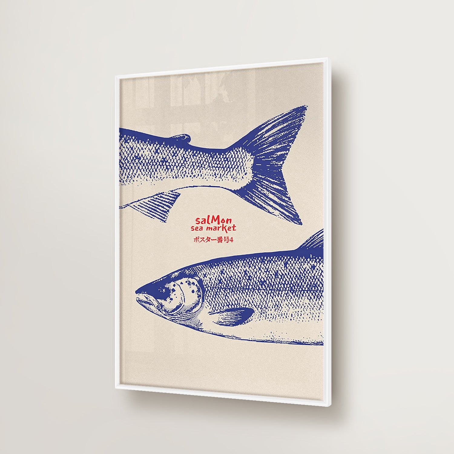 Salmon Retro Japanese Screen Art-thumbmail-2