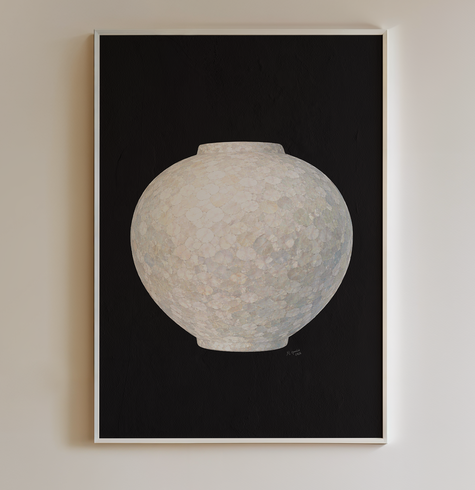 White Moon Jar in Black-thumbmail-5