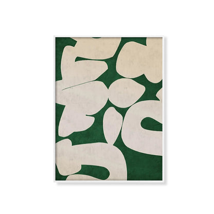 Green White Abstract Geometry