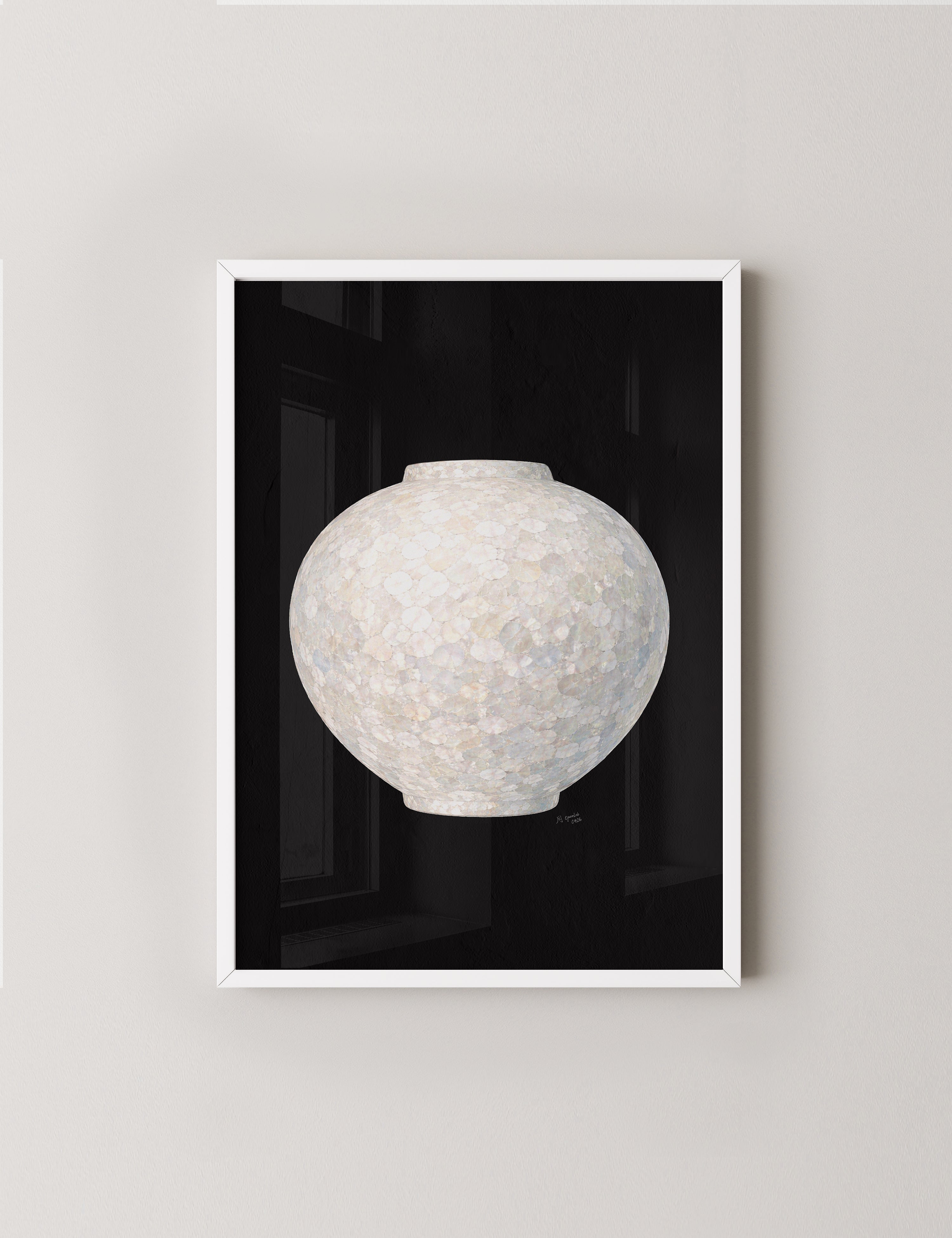 White Moon Jar in Black-thumbmail-11