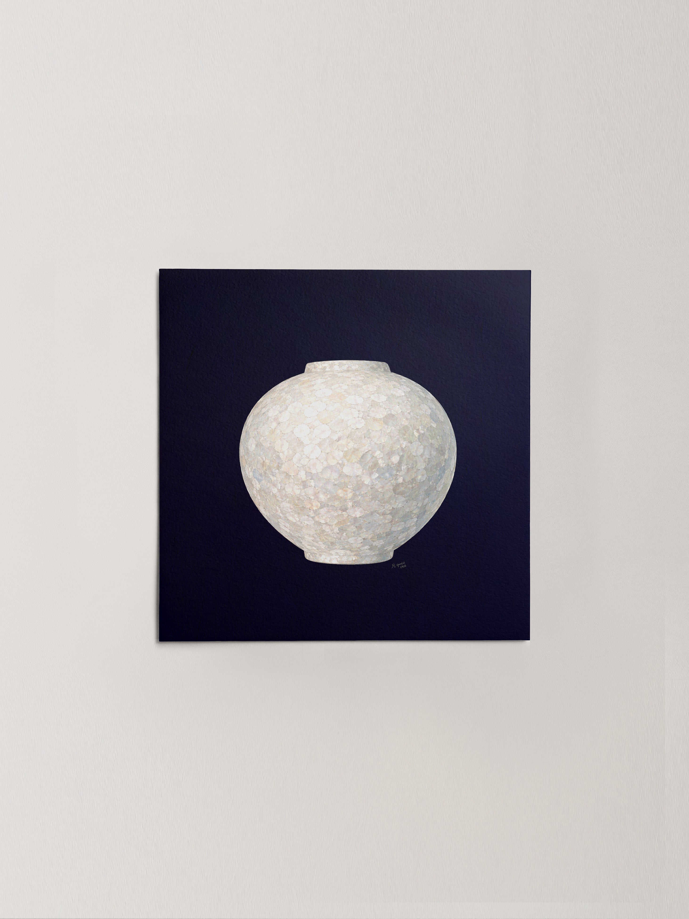 White Moon Jar in Deep Blue-thumbmail-5