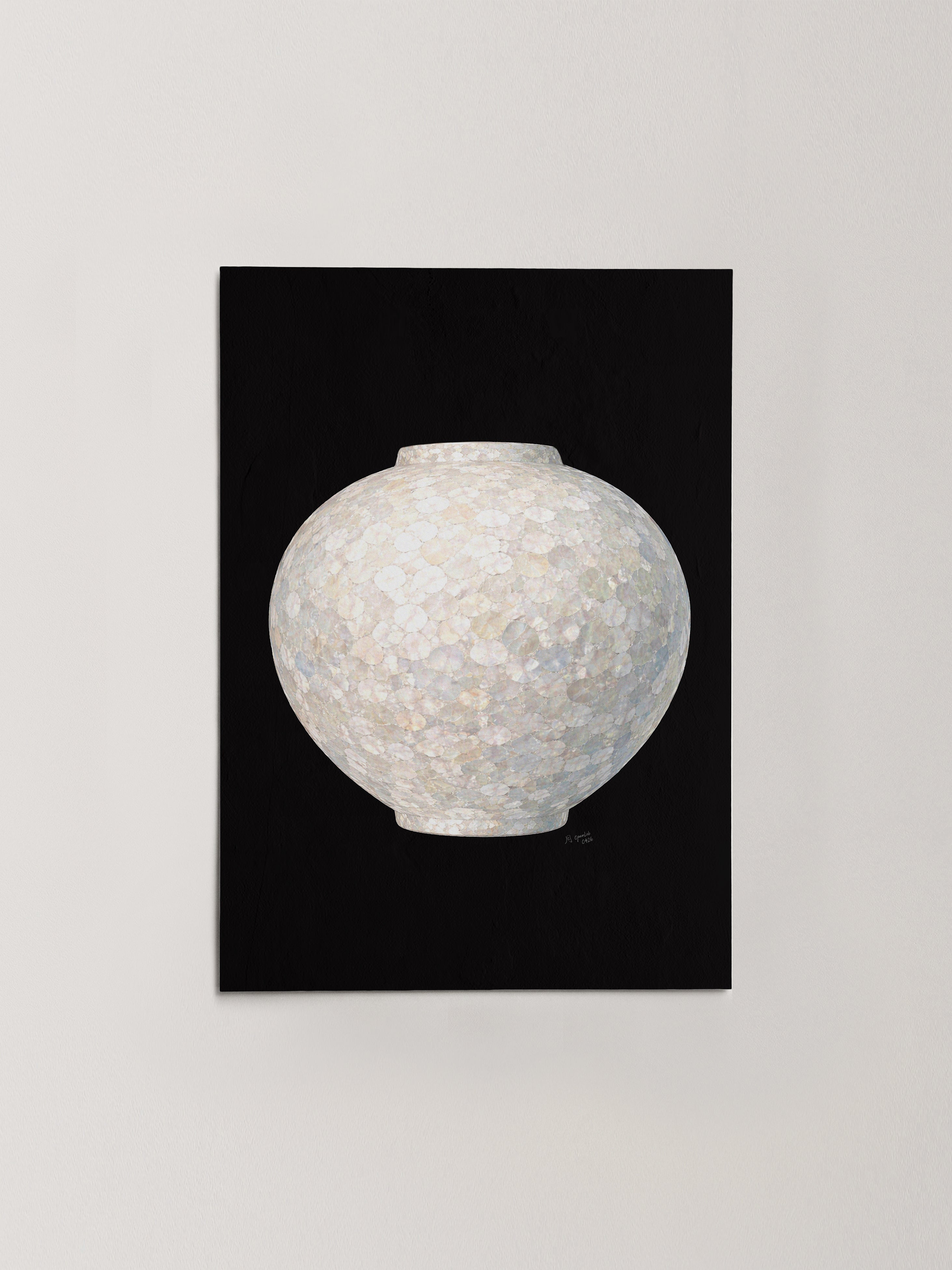 White Moon Jar in Black-thumbmail-8