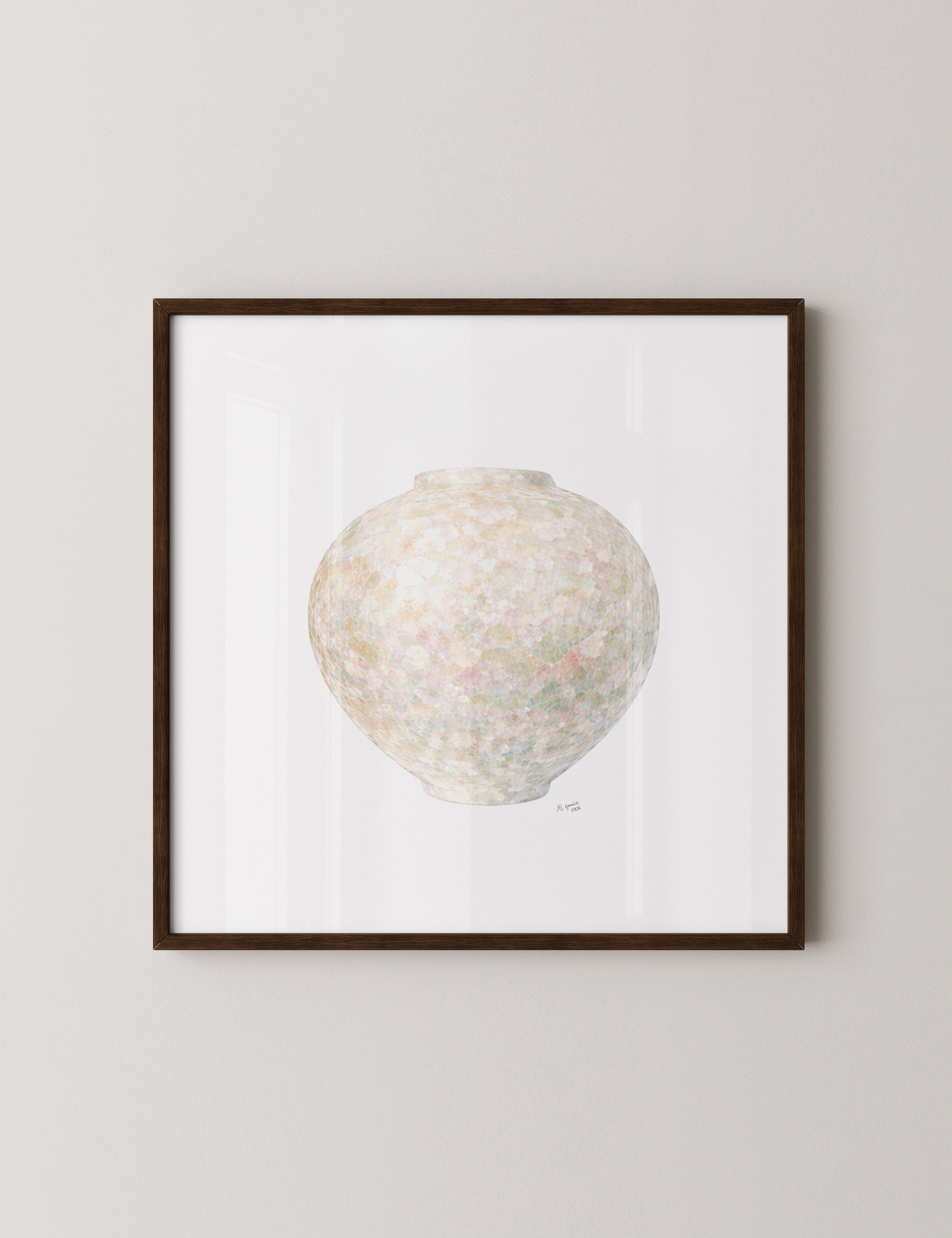 Warm Pastel Moon Jar