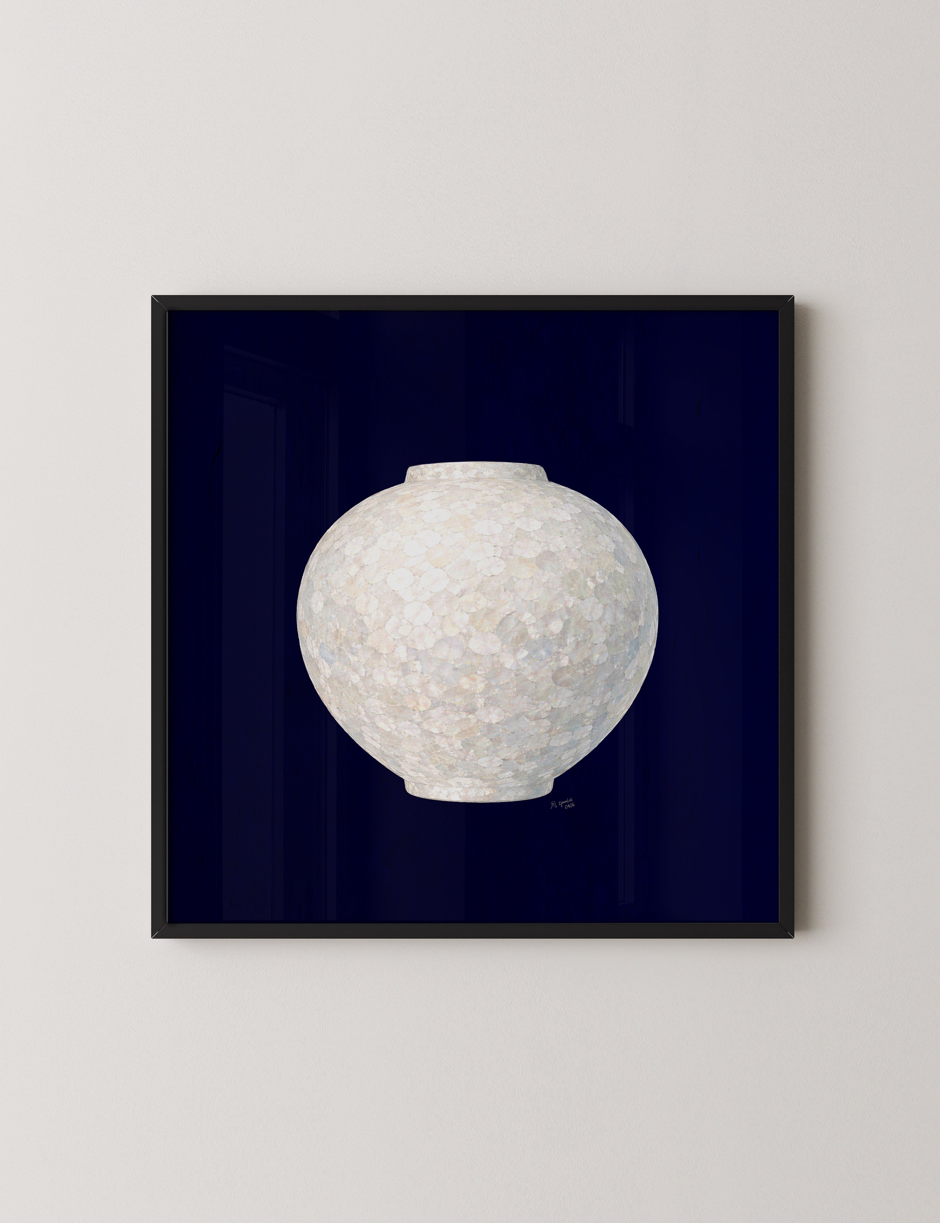 White Moon Jar in Deep Blue-thumbmail-6