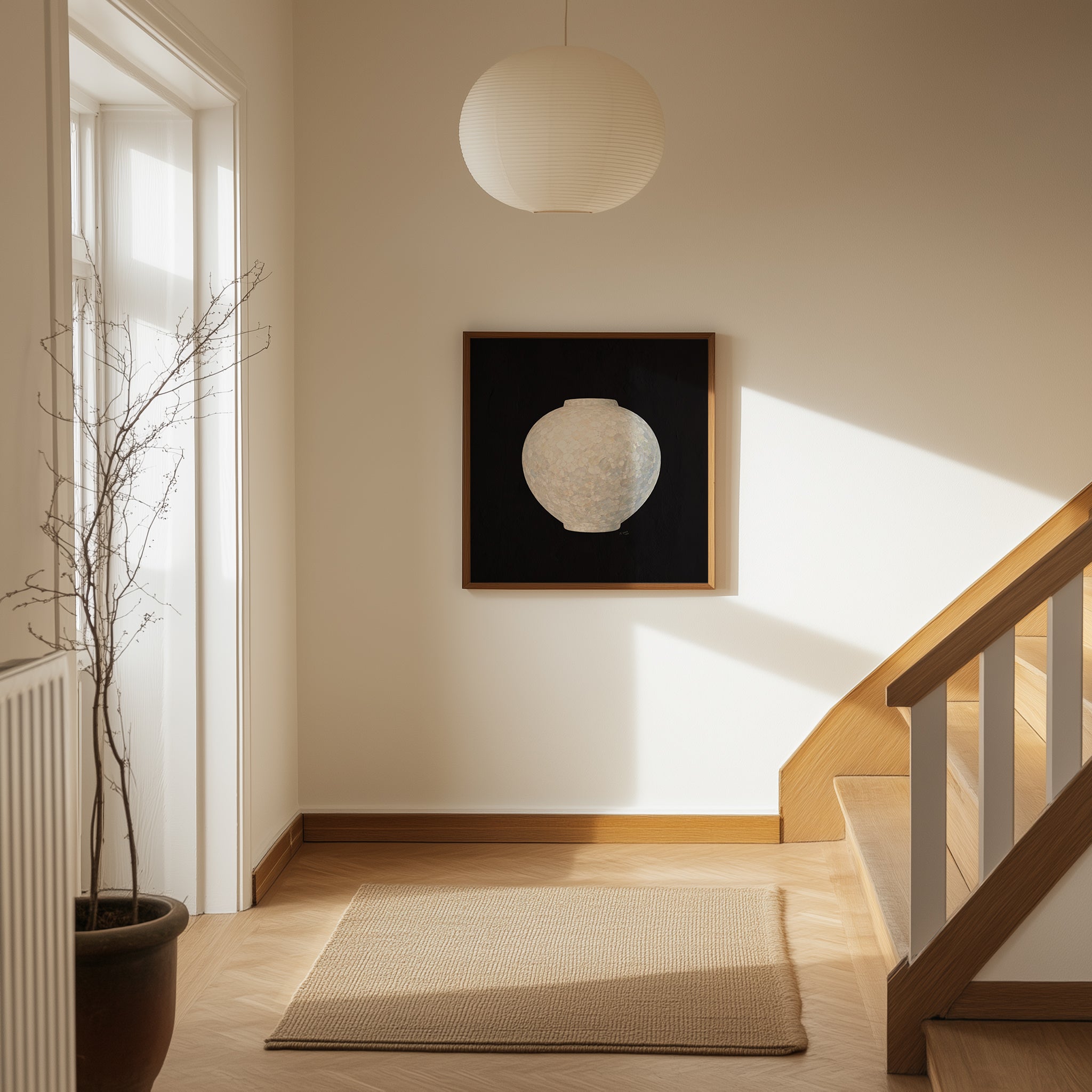 White Moon Jar in Black-thumbmail-4