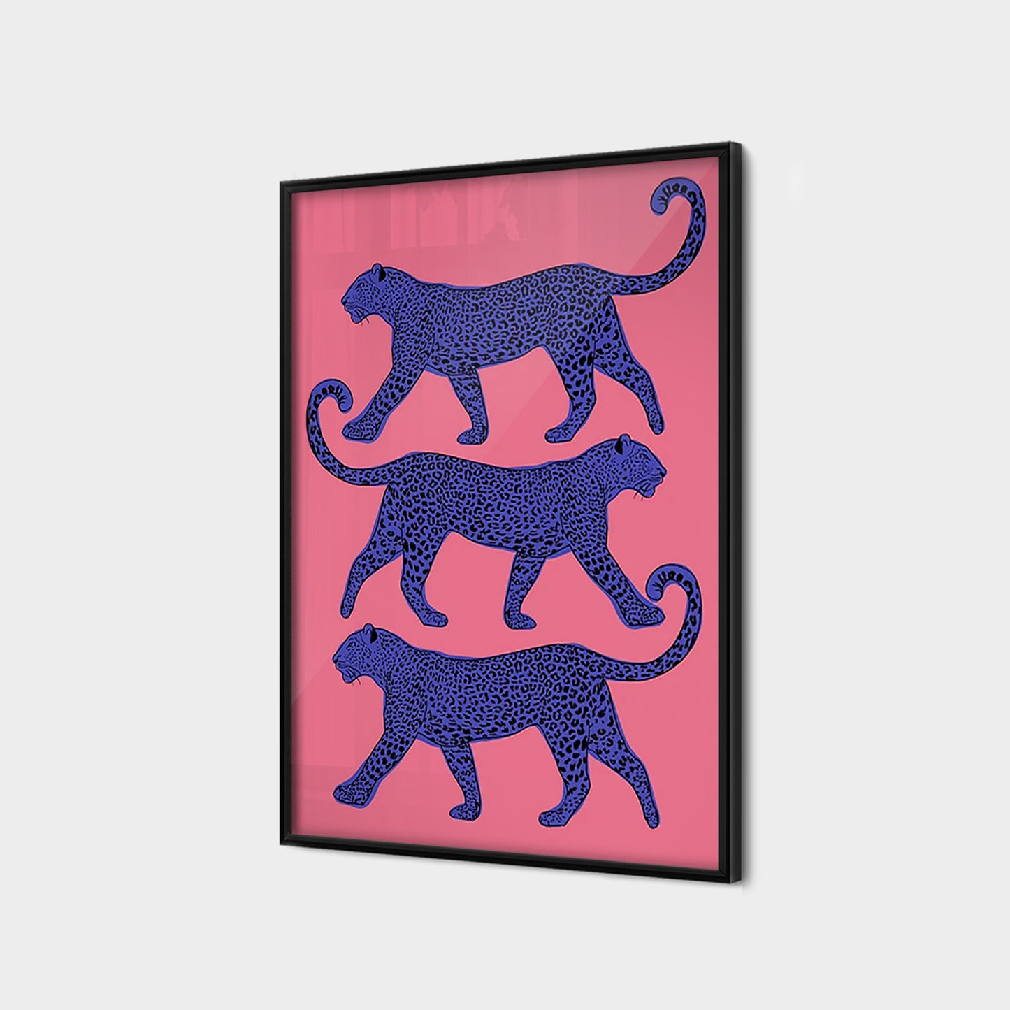 Blue Leopard Illustration Art