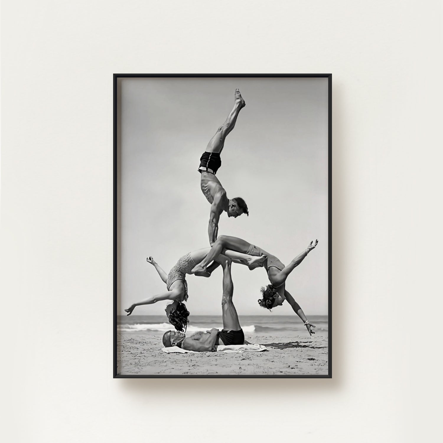 Beach Acrobats, 1950s – OpenLab Graphics