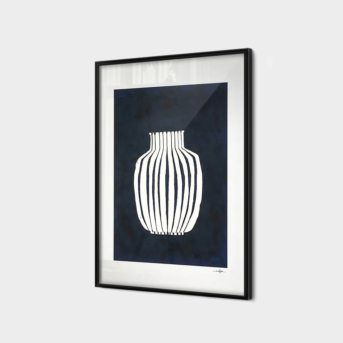 White Striped Vase